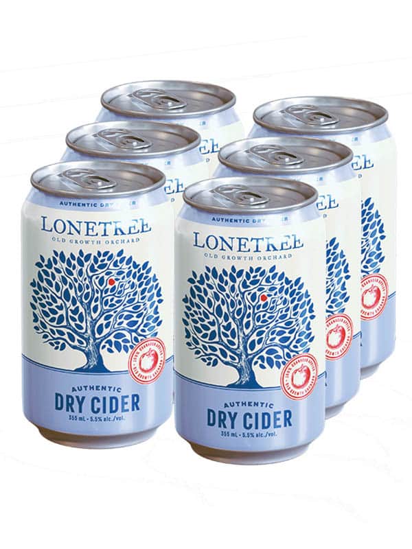 Lonetree Authentic Dry Apple Cider 6 Pack Cans