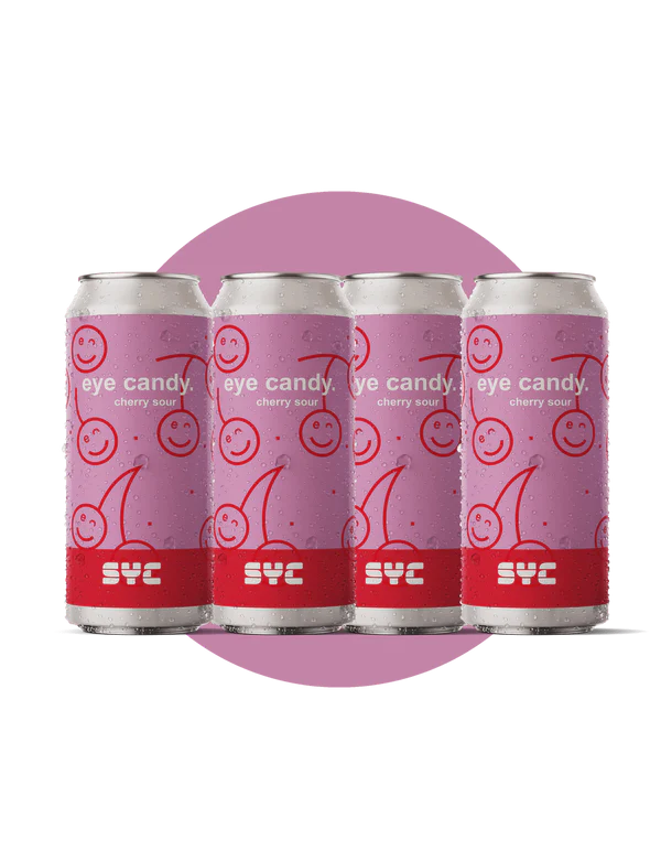 SYC Eye Candy Cherry Sour 4 Pack Cans - Available at South Park Liquor